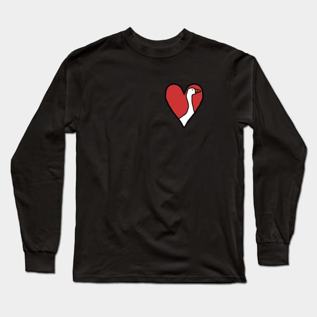 My Small Goose Valentine Long Sleeve T-Shirt by ellenhenryart